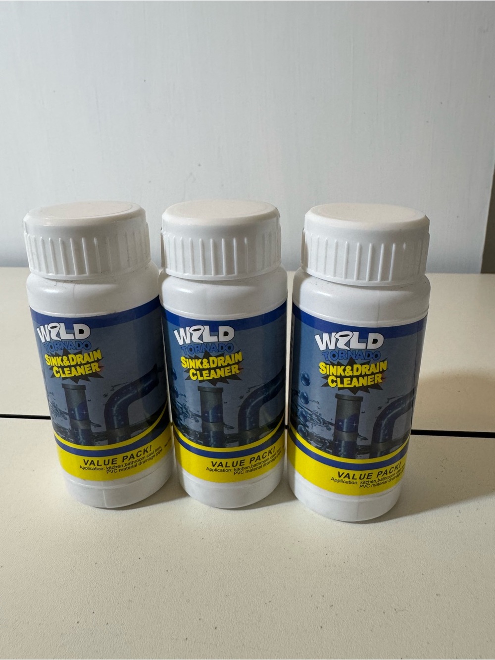 WILD Tornado Sink & Drain Cleaner -  (3 Pack)